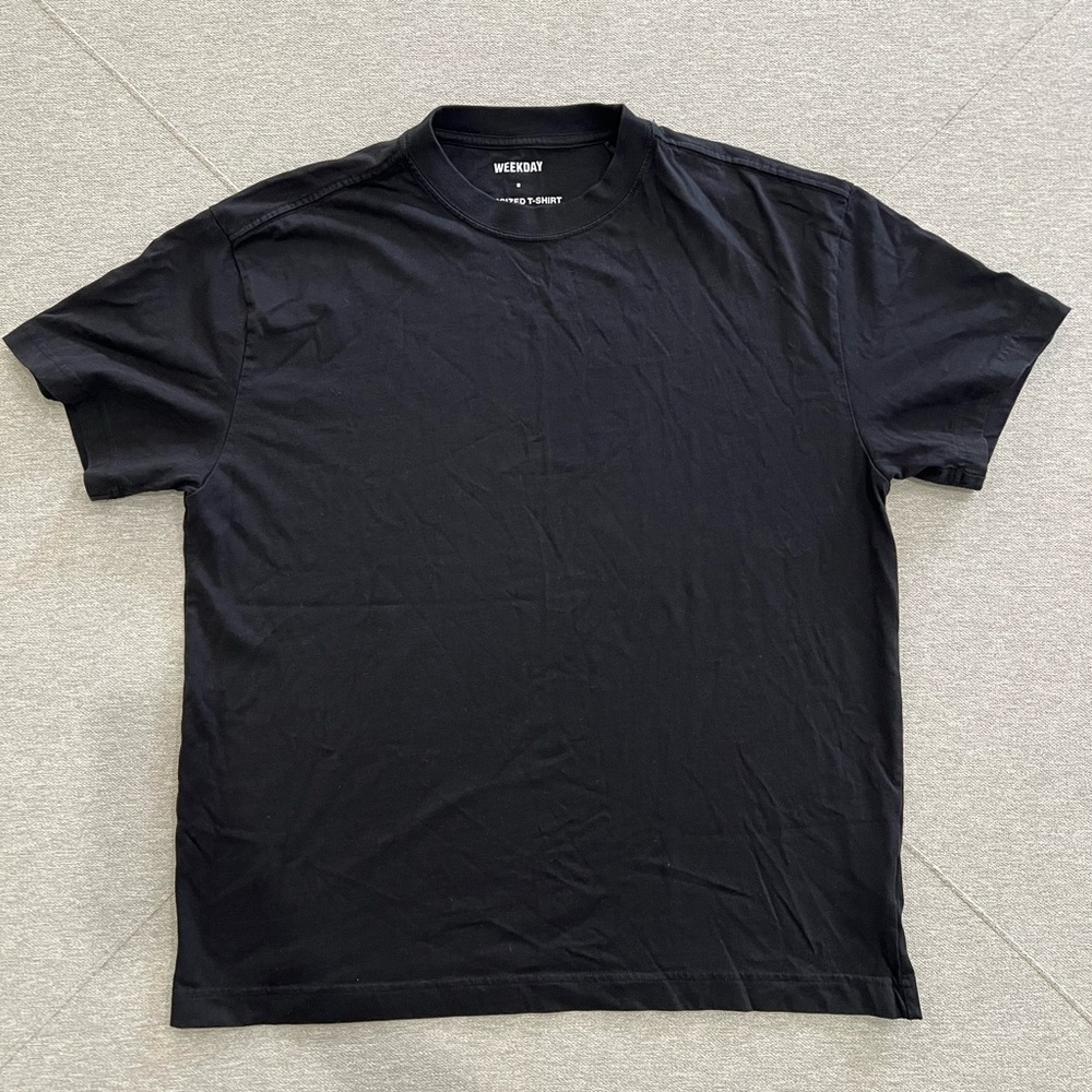 Weekday Men's Classic Black Tee